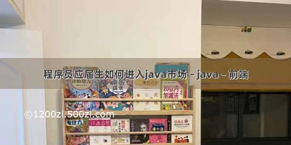 程序员应届生如何进入java市场 – java – 前端