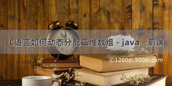 C语言如何动态分配二维数组 – java – 前端