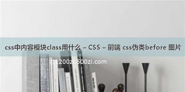 css中内容模块class用什么 – CSS – 前端 css伪类before 图片