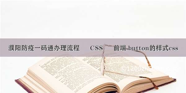 濮阳防疫一码通办理流程 – CSS – 前端 button的样式css