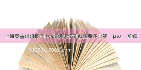 上海零基础想报个java培训班学到就业要多少钱 – java – 前端