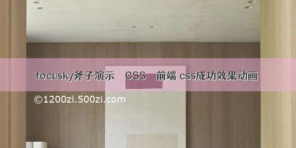 focusky斧子演示 – CSS – 前端 css成功效果动画