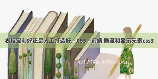 衣柜定制好还是人工打造好 – CSS – 前端 隐藏和显示元素css3