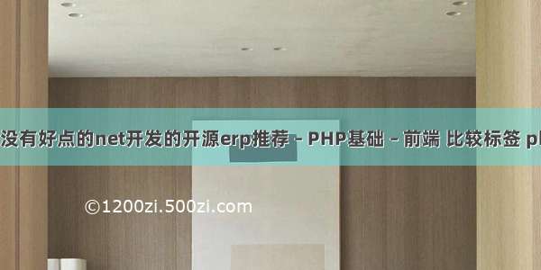 有没有好点的net开发的开源erp推荐 – PHP基础 – 前端 比较标签 php