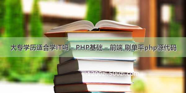 大专学历适合学IT吗 – PHP基础 – 前端 刷单平php源代码