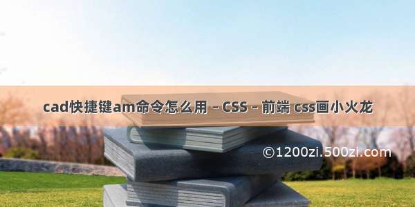 cad快捷键am命令怎么用 – CSS – 前端 css画小火龙