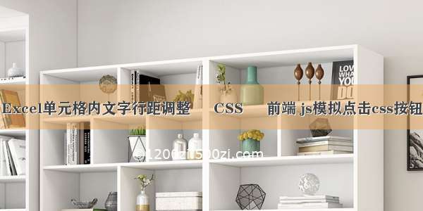 Excel单元格内文字行距调整 – CSS – 前端 js模拟点击css按钮