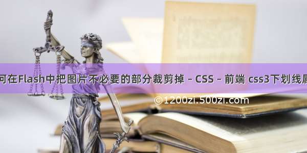 如何在Flash中把图片不必要的部分裁剪掉 – CSS – 前端 css3下划线属性