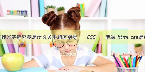 ascii码与转义字符究竟是什么关系和区别呀 – CSS – 前端 html css是什么意思