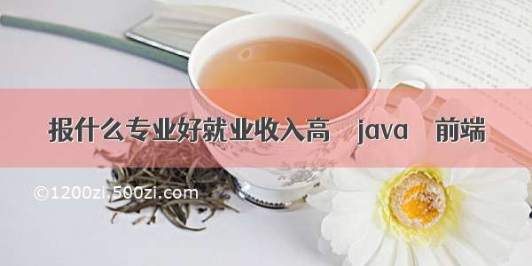 报什么专业好就业收入高 – java – 前端