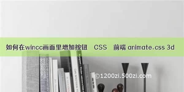 如何在wincc画面里增加按钮 – CSS – 前端 animate.css 3d