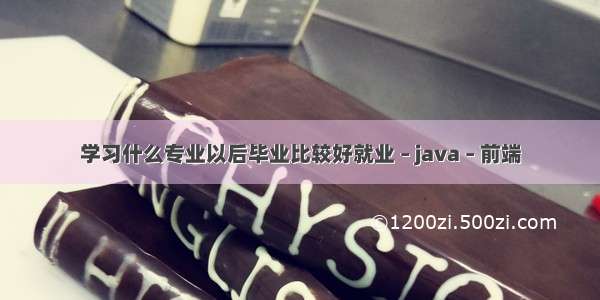 学习什么专业以后毕业比较好就业 – java – 前端