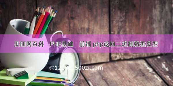 美团网百科 – PHP基础 – 前端 php返回二进制数据类型