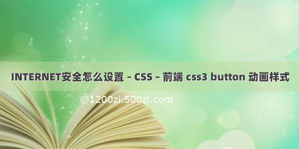 INTERNET安全怎么设置 – CSS – 前端 css3 button 动画样式