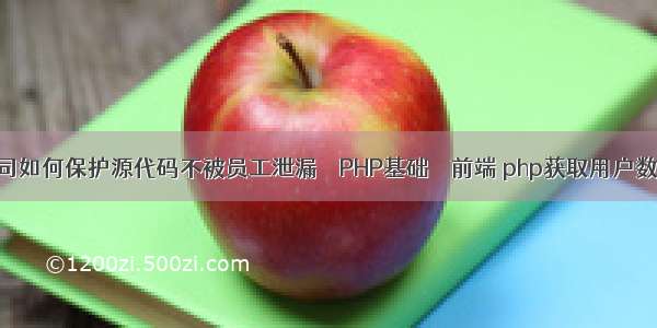 公司如何保护源代码不被员工泄漏 – PHP基础 – 前端 php获取用户数据