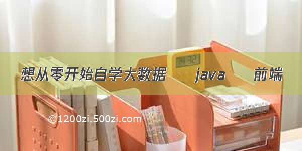 想从零开始自学大数据 – java – 前端