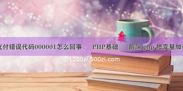 星支付错误代码000001怎么回事 – PHP基础 – 前端 php 把变量加引号