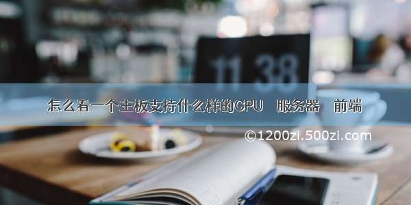 怎么看一个主板支持什么样的CPU – 服务器 – 前端