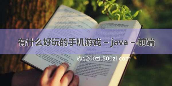 有什么好玩的手机游戏 – java – 前端