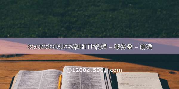 SOCKS4SOCKS5和HTTP代理 – 服务器 – 前端