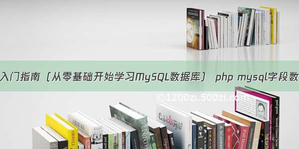 MySQL入门指南（从零基础开始学习MySQL数据库） php mysql字段数组键名