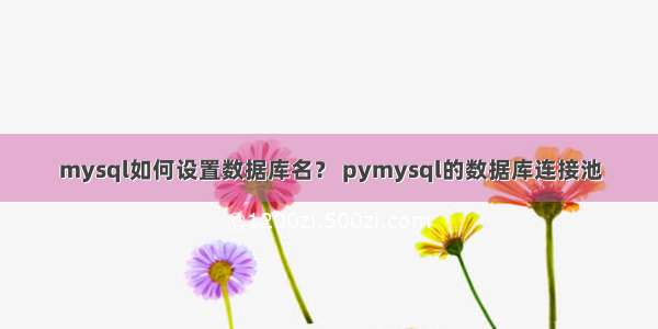 mysql如何设置数据库名？ pymysql的数据库连接池