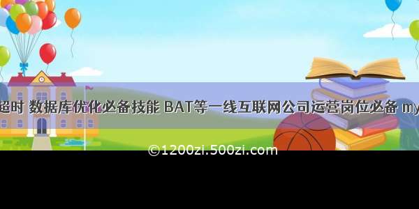 mysql not in 超时 数据库优化必备技能 BAT等一线互联网公司运营岗位必备 mysql schama