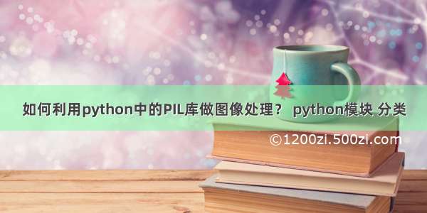 如何利用python中的PIL库做图像处理？ python模块 分类