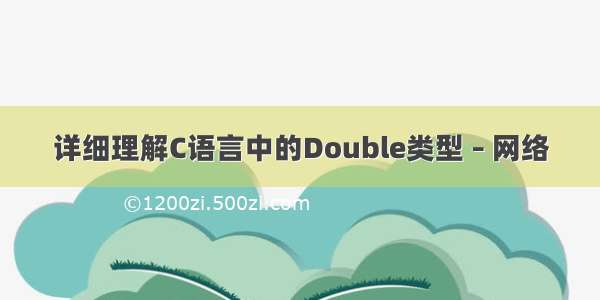 详细理解C语言中的Double类型 – 网络