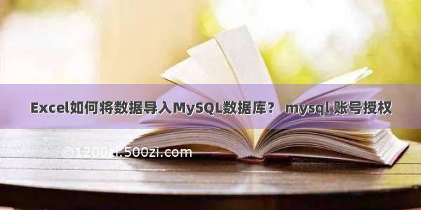 Excel如何将数据导入MySQL数据库？ mysql 账号授权