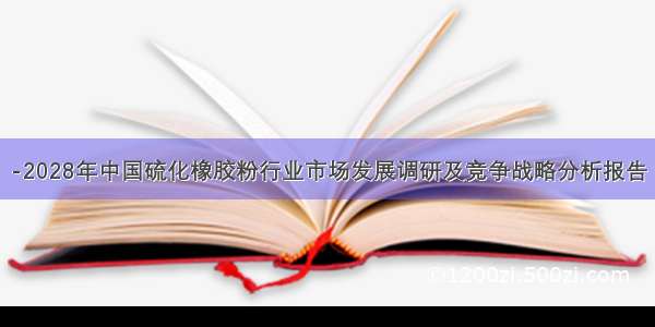 -2028年中国硫化橡胶粉行业市场发展调研及竞争战略分析报告
