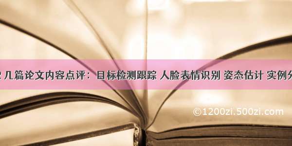 CVPR 几篇论文内容点评：目标检测跟踪 人脸表情识别 姿态估计 实例分割等