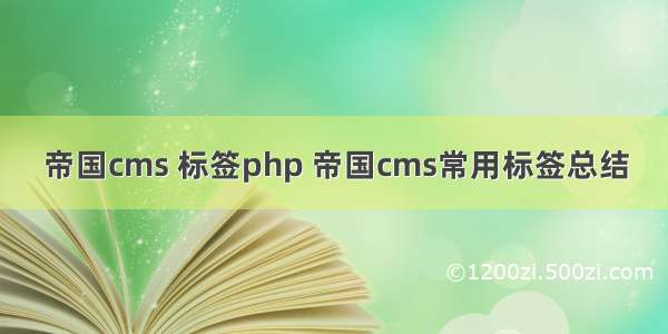 帝国cms 标签php 帝国cms常用标签总结