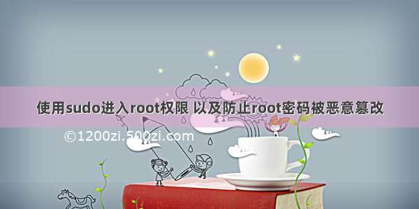 使用sudo进入root权限 以及防止root密码被恶意篡改