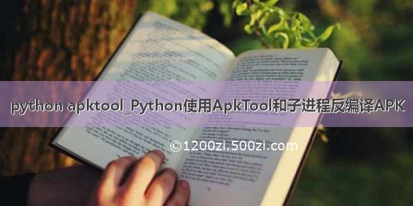 python apktool_Python使用ApkTool和子进程反编译APK