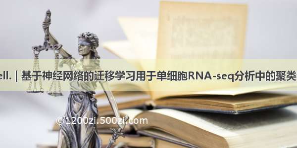 Nat. Mach. Intell. | 基于神经网络的迁移学习用于单细胞RNA-seq分析中的聚类和细胞类型分类...