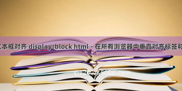 html文本框对齐 display:block html – 在所有浏览器中垂直对齐标签和文本框