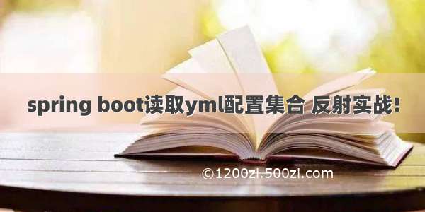 spring boot读取yml配置集合 反射实战!