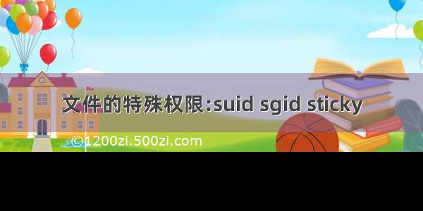 文件的特殊权限:suid sgid sticky