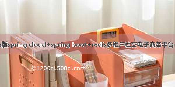 （十一）java版spring cloud+spring boot+redis多租户社交电子商务平台- commonser