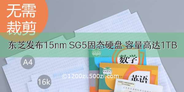 东芝发布15nm SG5固态硬盘 容量高达1TB