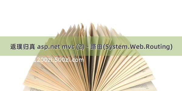 返璞归真 asp.net mvc (2) - 路由(System.Web.Routing)