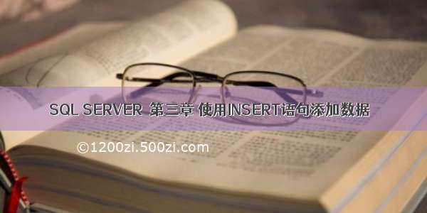 SQL SERVER  第三章 使用INSERT语句添加数据