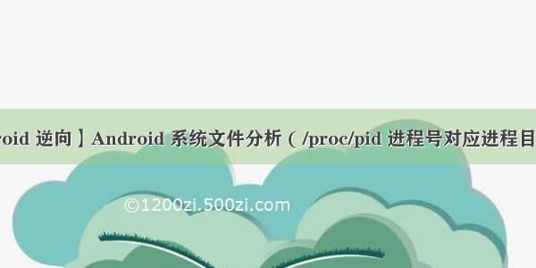 【Android 逆向】Android 系统文件分析 ( /proc/pid 进程号对应进程目录 | oom