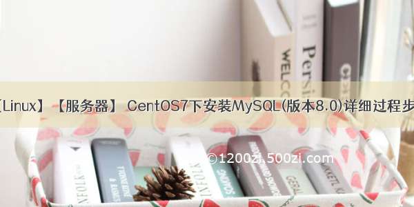 【Linux】【服务器】 CentOS7下安装MySQL(版本8.0)详细过程步骤