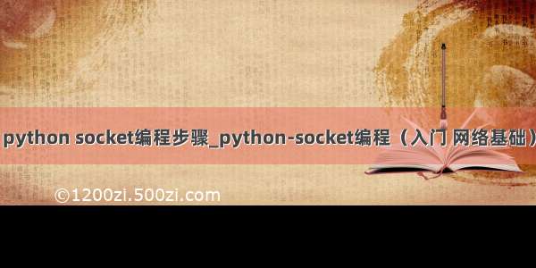 python socket编程步骤_python-socket编程（入门 网络基础）