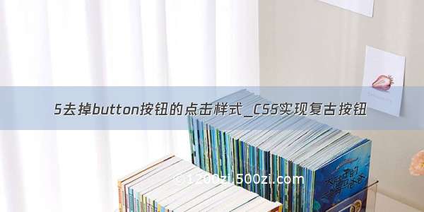 5去掉button按钮的点击样式_CSS实现复古按钮