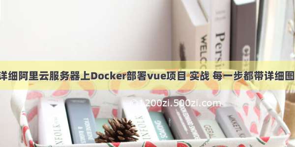 史上最详细阿里云服务器上Docker部署vue项目 实战 每一步都带详细图解！！！