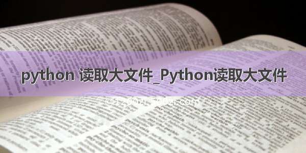 python 读取大文件_Python读取大文件