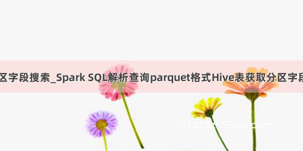 hive表指定分区字段搜索_Spark SQL解析查询parquet格式Hive表获取分区字段和查询条件...